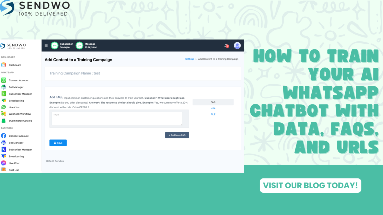 How to Train Your AI WhatsApp Chatbot With Data, FAQs, and URLs
